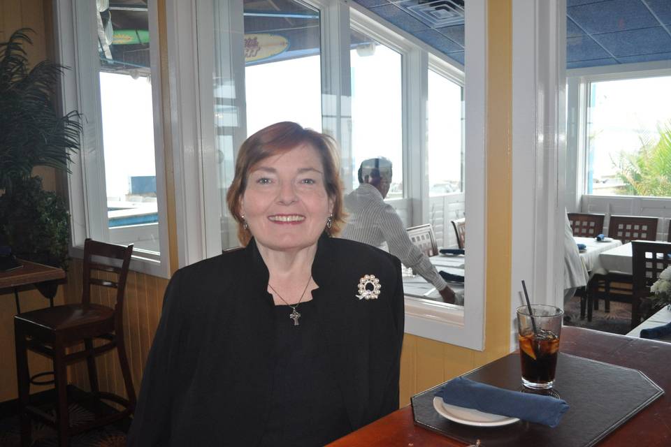 Rev. Mary Carroll....early, as usual...and they had Coke Zero!