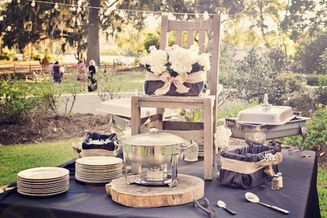 Buffet table