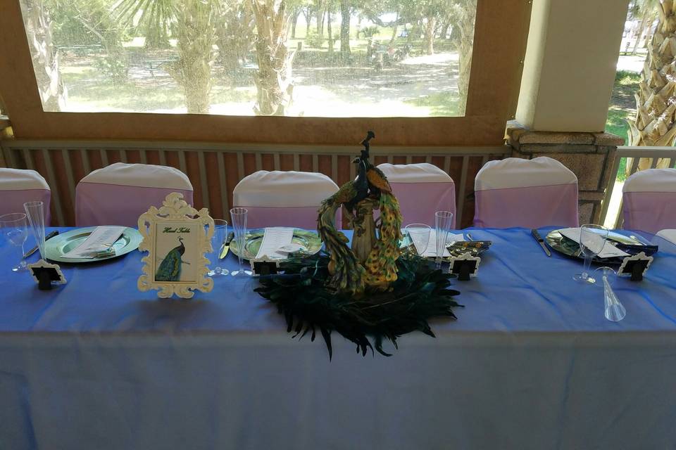 Head table set up