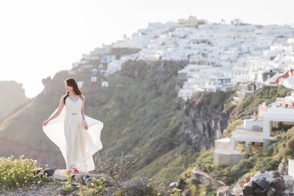 Santorini bride