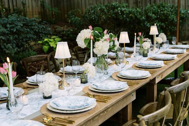 Outdoor dining setup