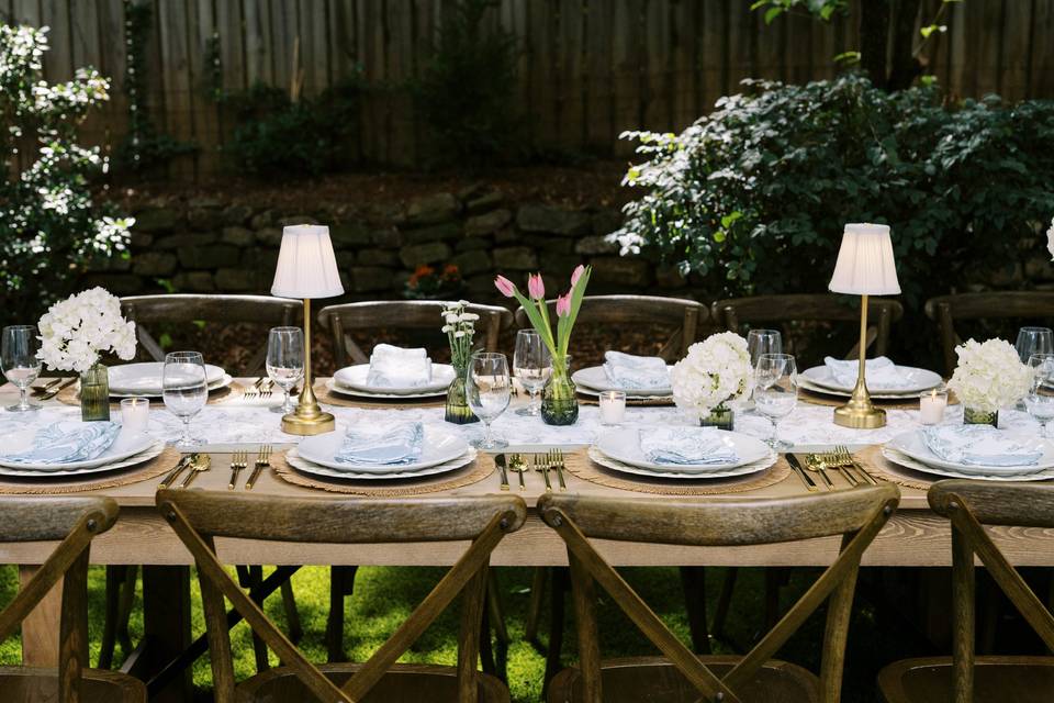 Rustic outdoor reception
