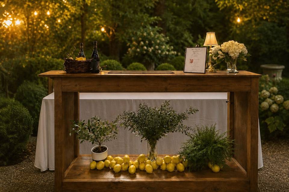Garden bar setup