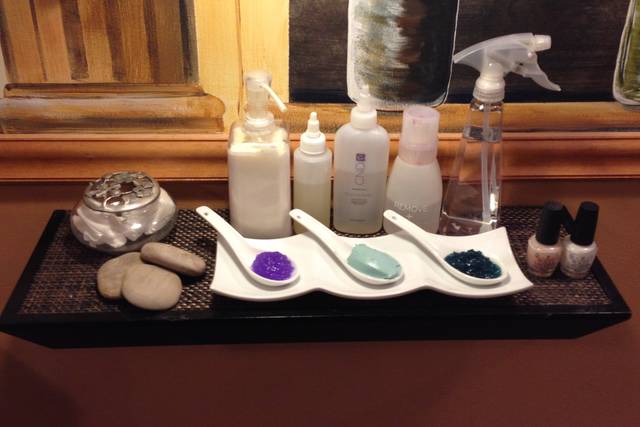We offer a range of manicures and pedicures.