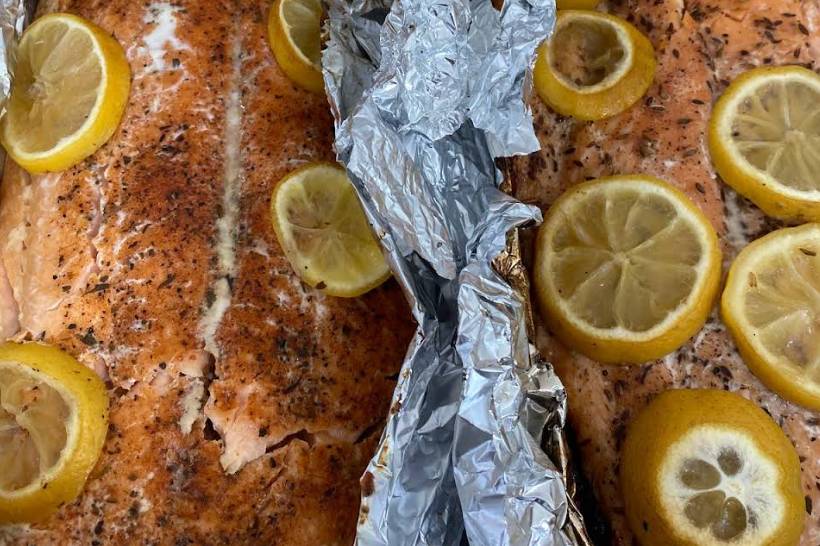 Salmon with lemon