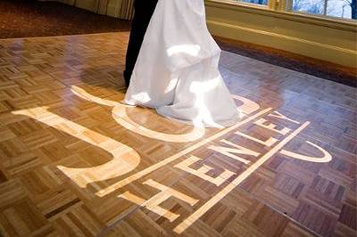 Example of Custom Monogrammed Projection on the Dance Floor