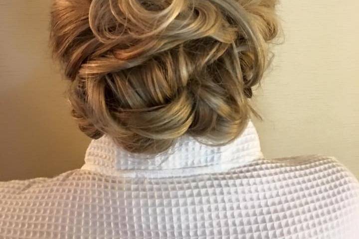 Curled updo