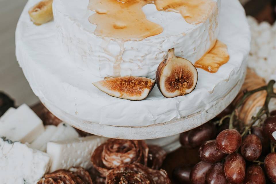 Brie cake top view