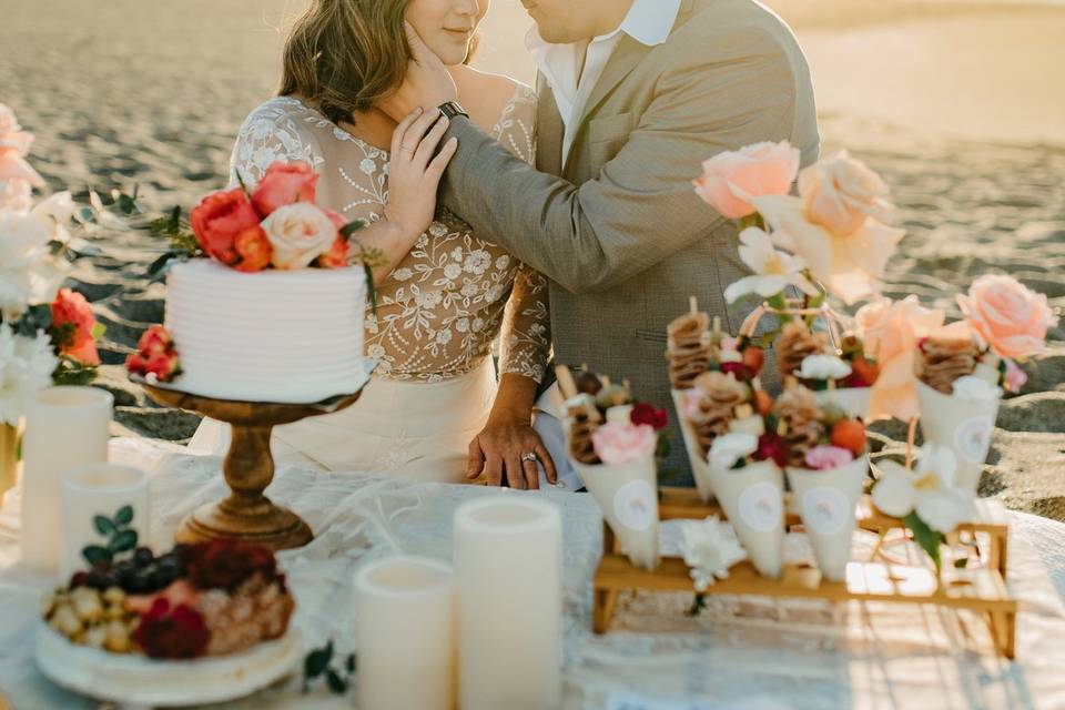 Couple by sunset