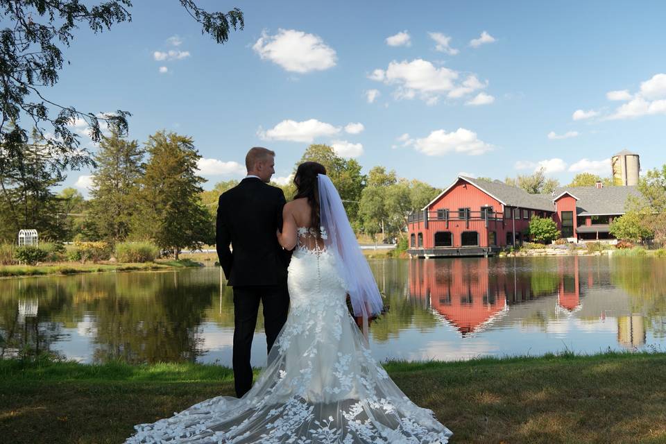 Admiring their venue