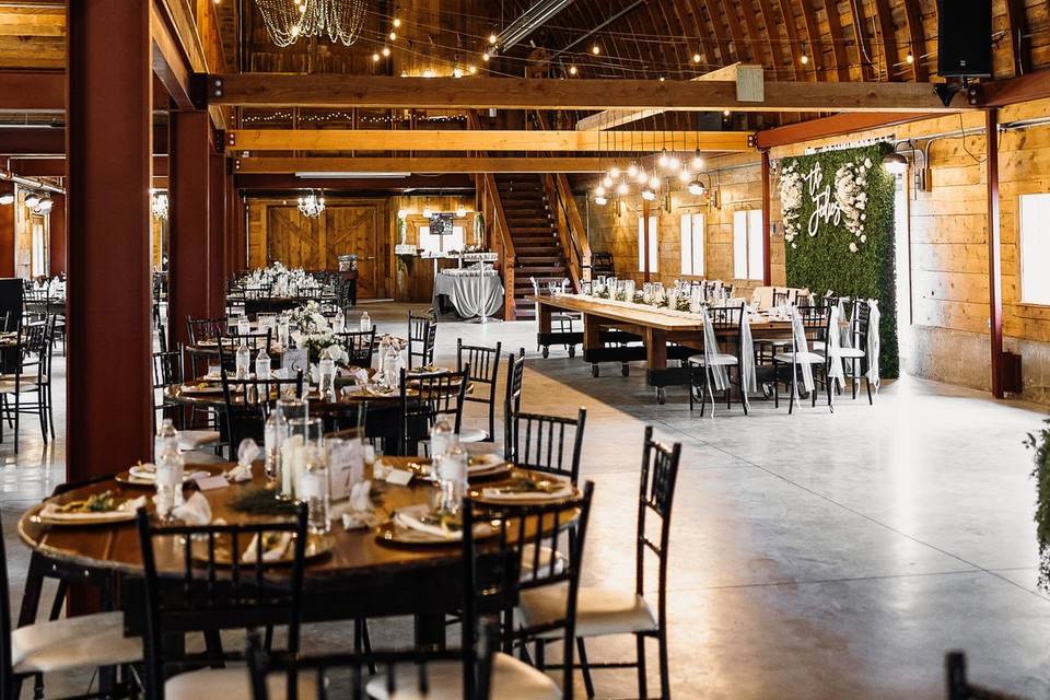 Inside the barn