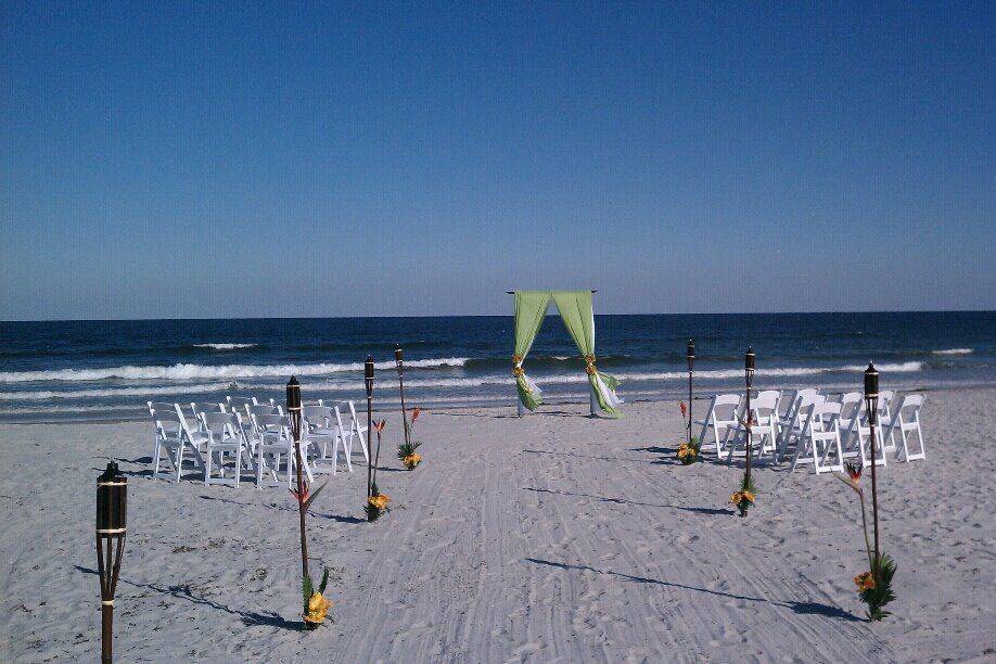 Wedding ceremony area