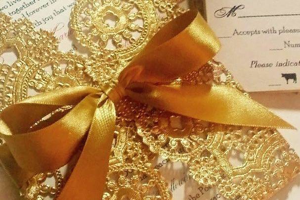 Metallic Gold Doily Elegance!