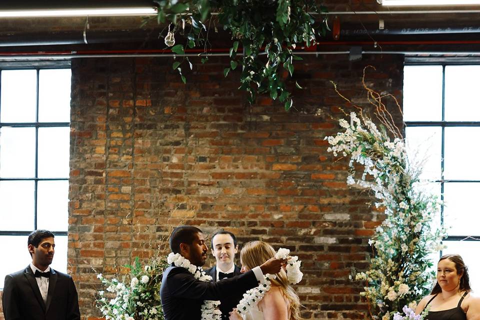 Indian fusion wedding ceremony