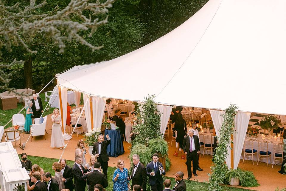 At home wedding tent