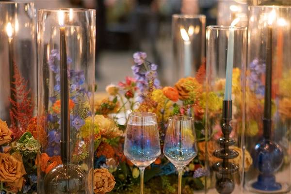 Retro modern colorful table