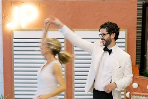 Twirling bride