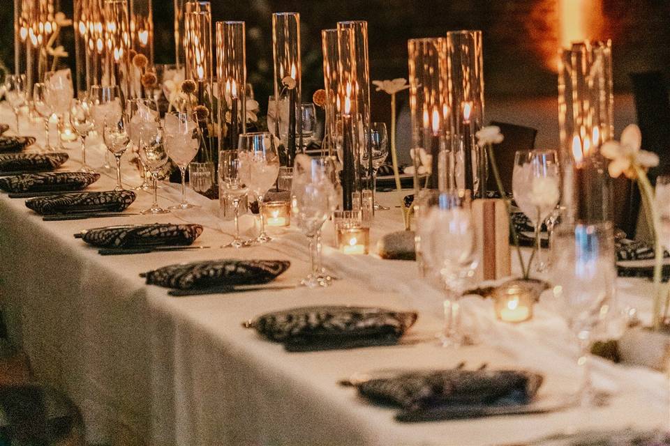 Ikebana inspired dinner party