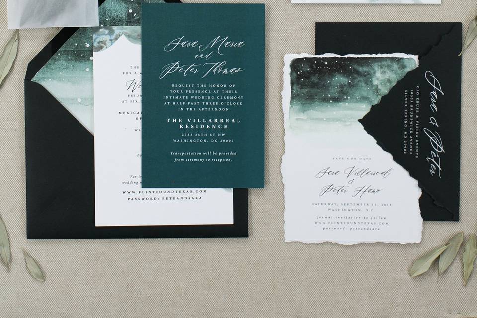 Modern invitations