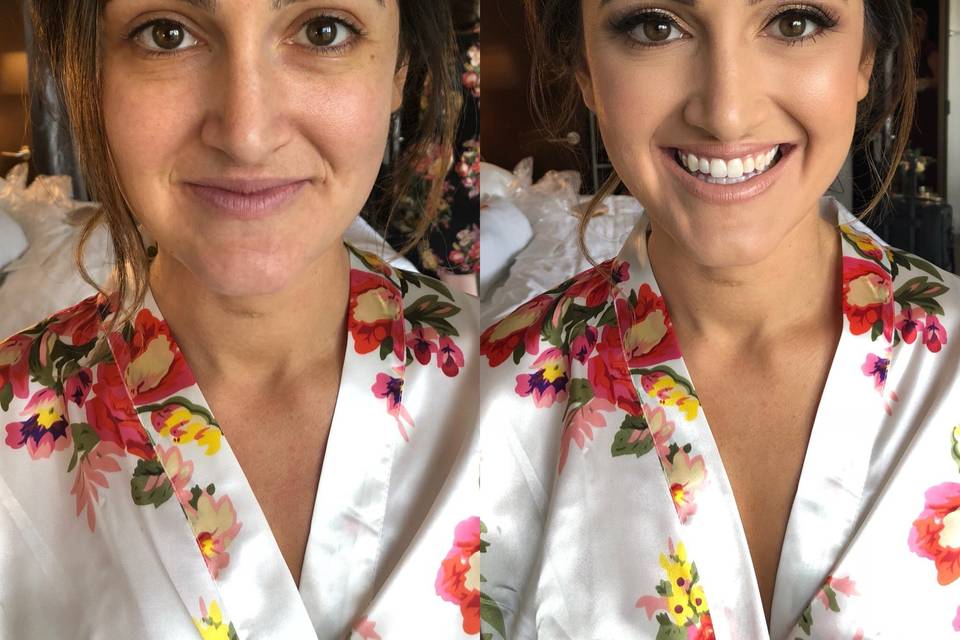 Before and after makeup