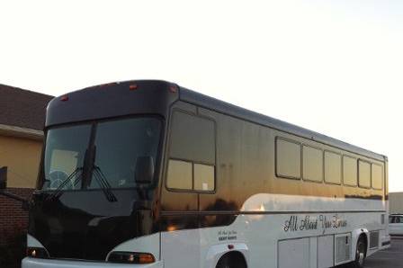 Exterior of our passenger Tux Bus