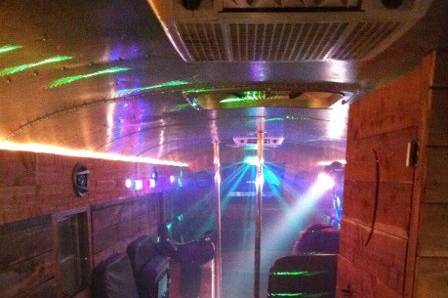 30 Passenger Wild Wild West party bus interior