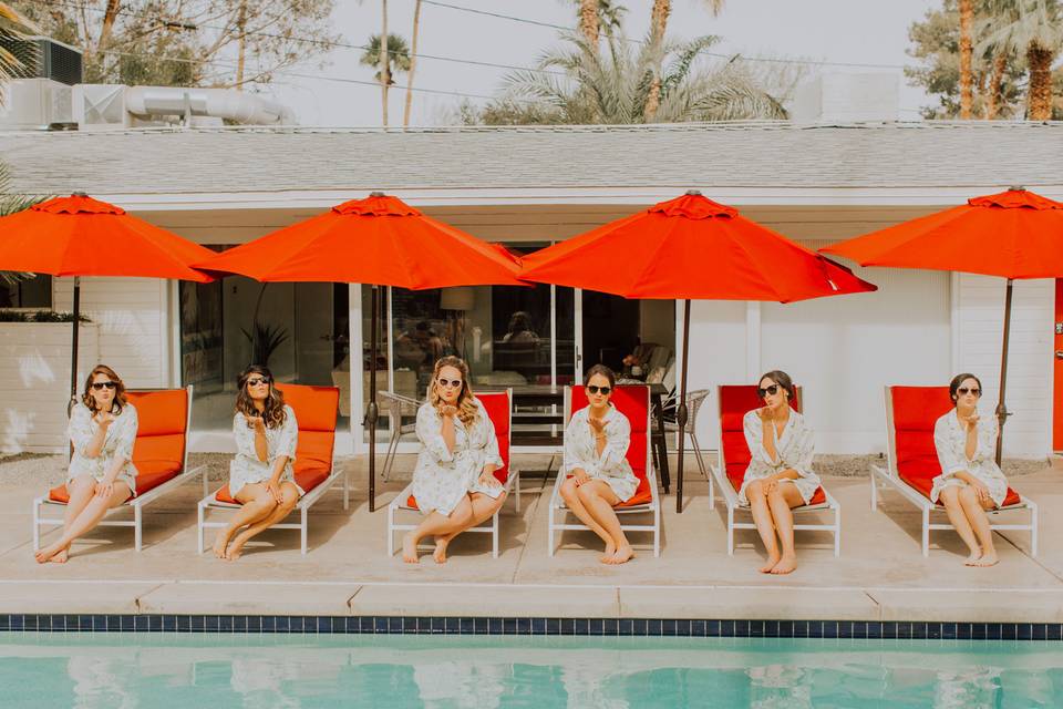 By the pool