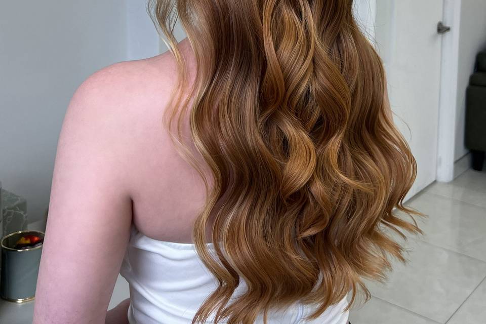 Trendy half up half down