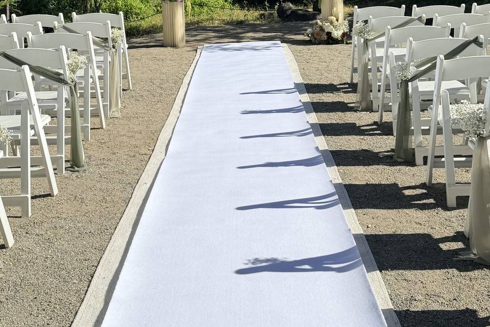 Ceremony for garden wedding