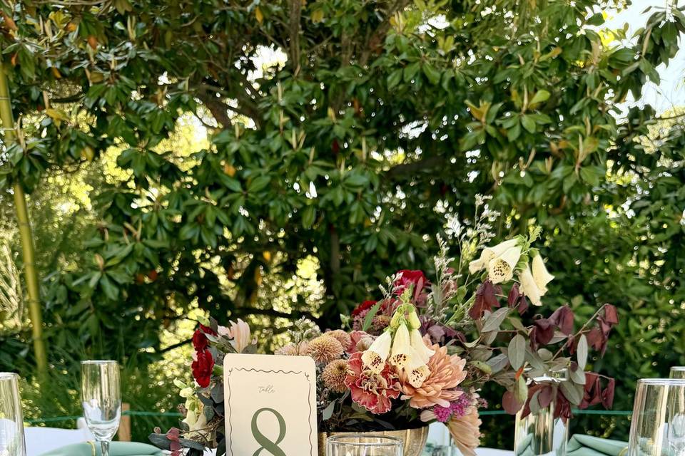 Flower focal for garden weddin