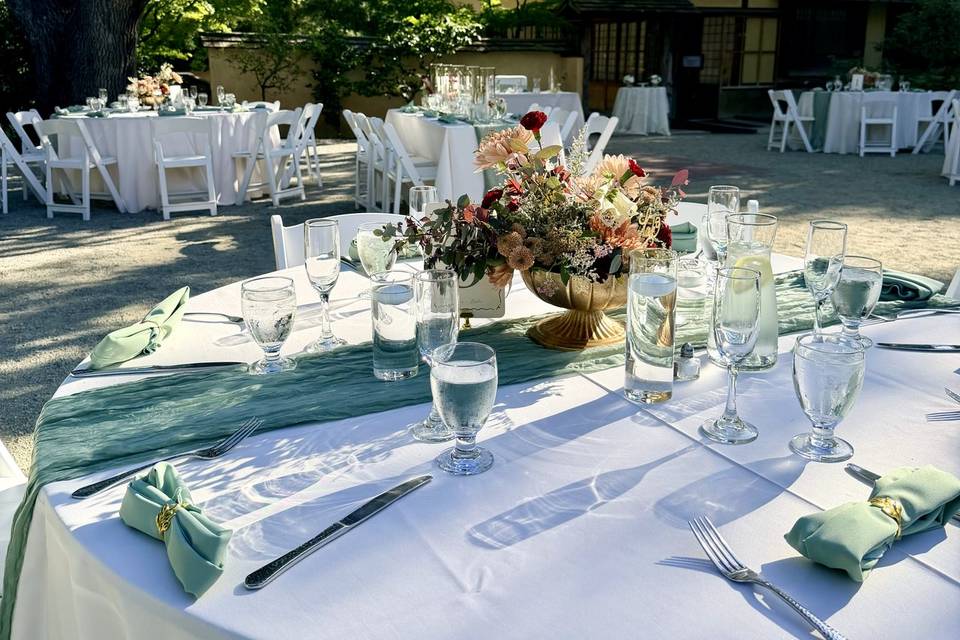 Reception for Garden Wedding