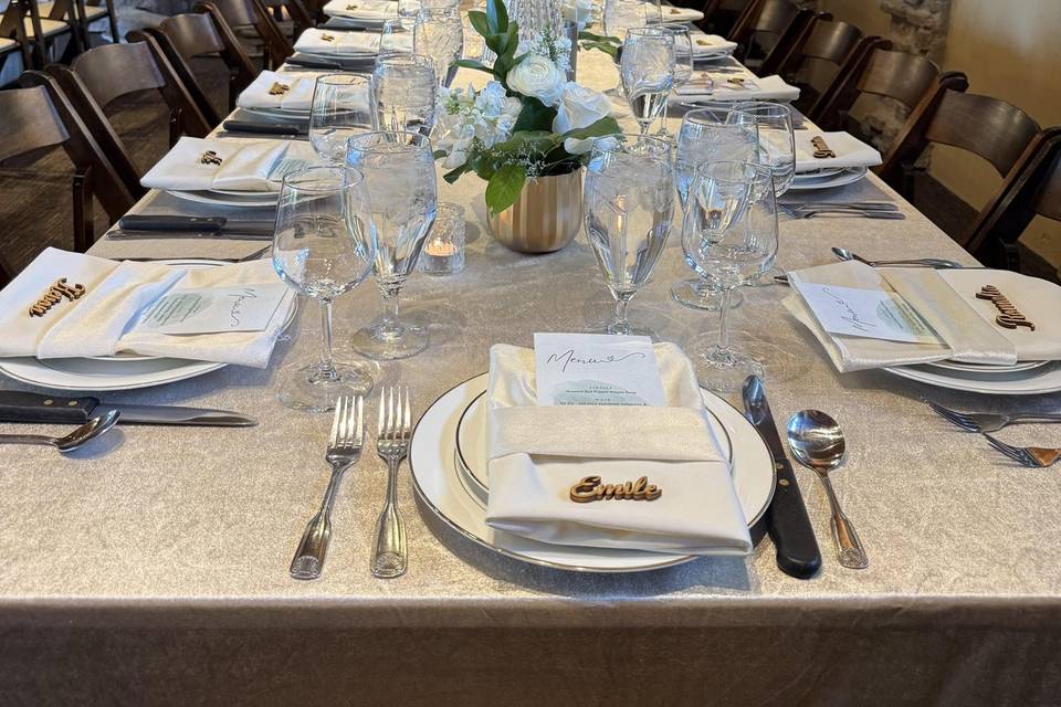 Cashmere wedding dinner