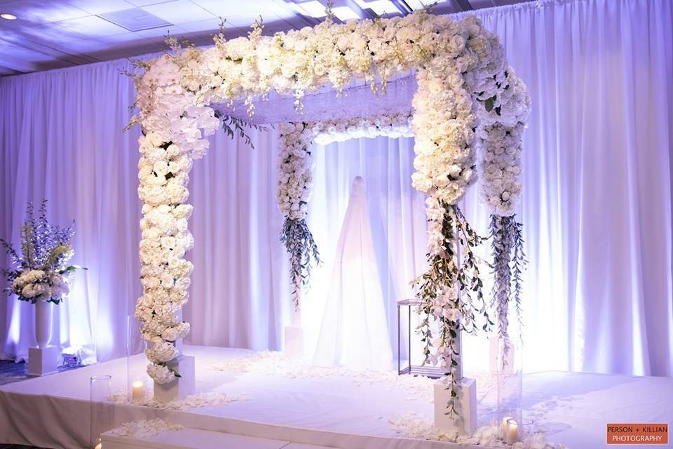 Floral arbor decor