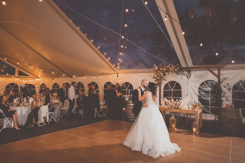 Bride, Groom and a Rainbow