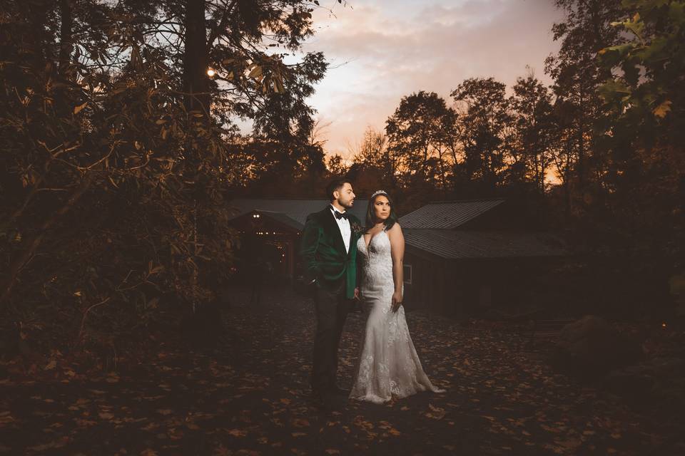 Bride and Groom Sunset
