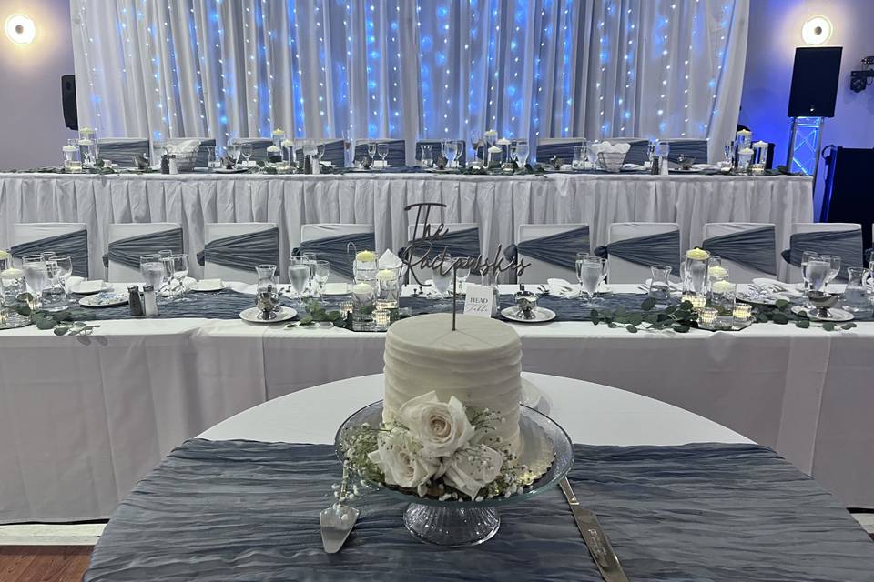 Close up head table