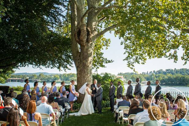 Outdoor wedding ceremony