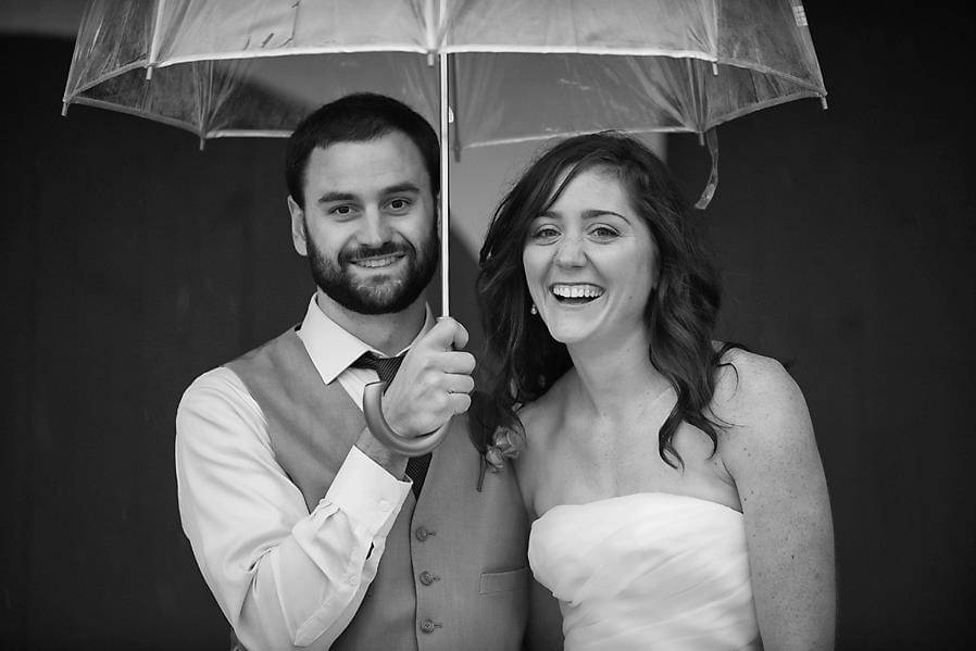 Rainy-weather wedding