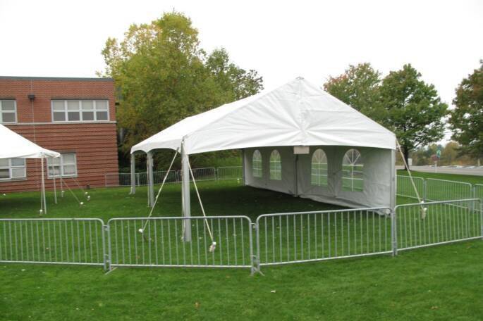 Tent with fence