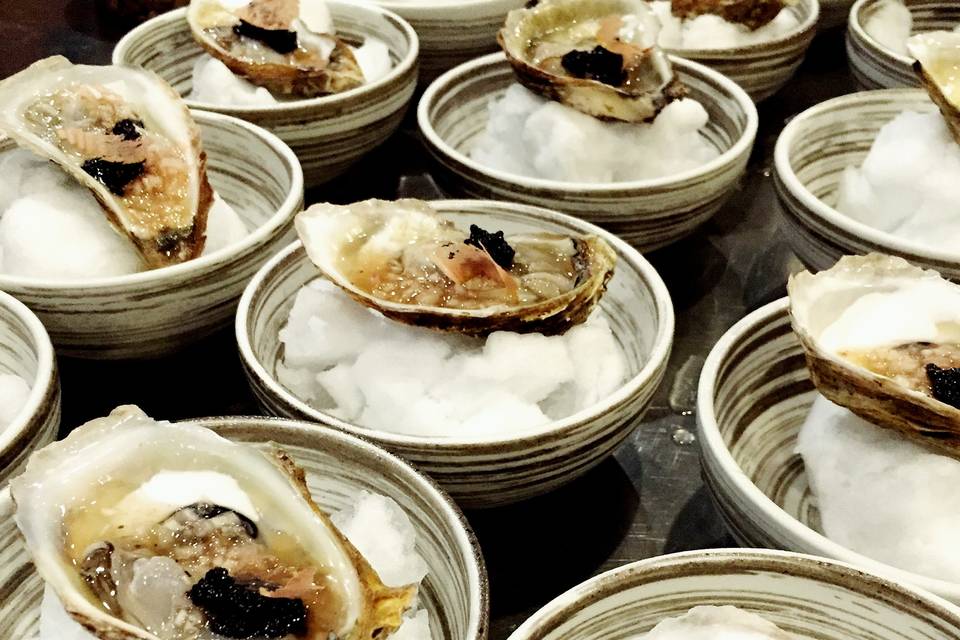 Oysters and caviar