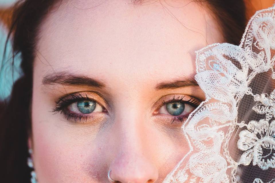 Bride closeup