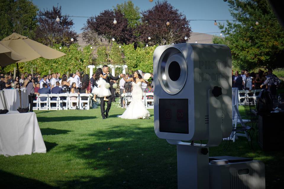 Outdoor booth setup