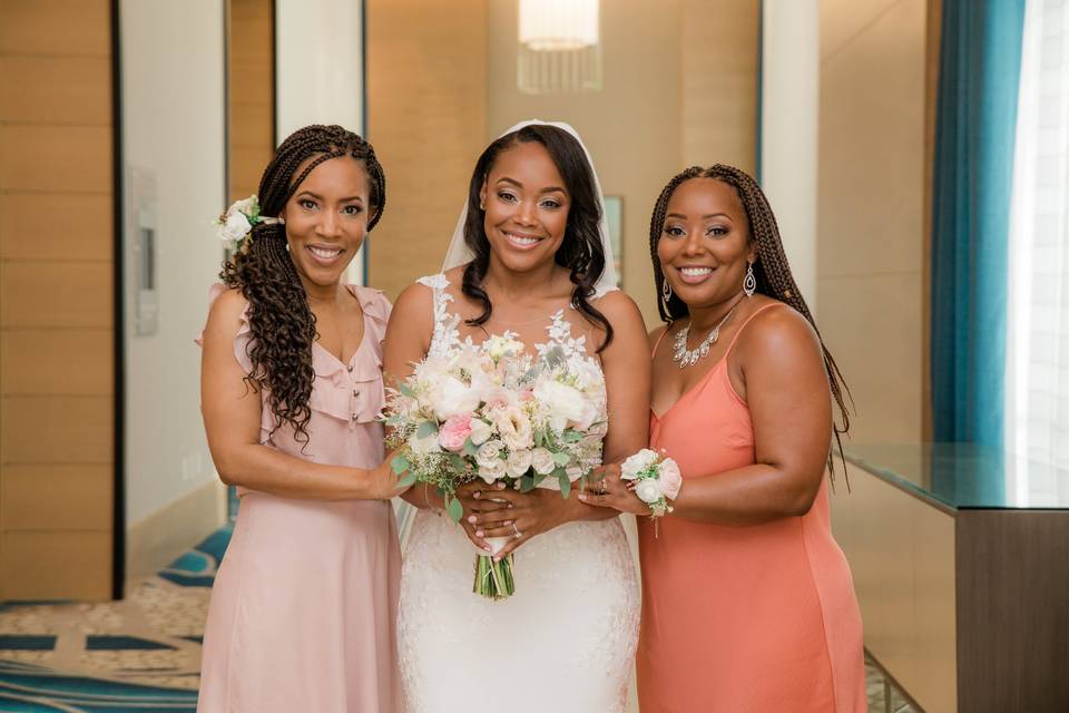 Bride and Bridesmaids