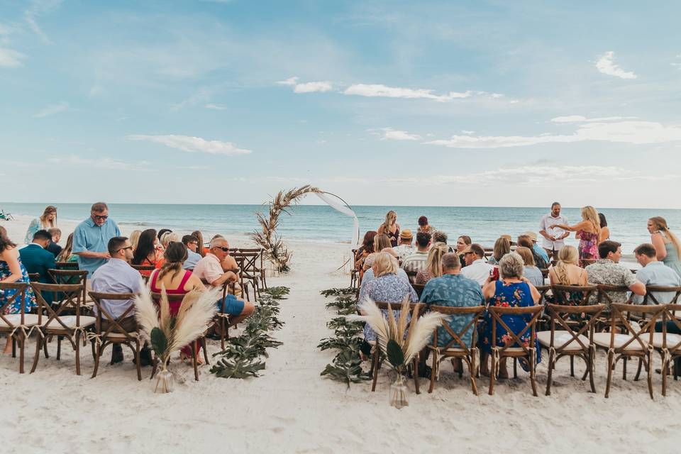 Florida boho beach wedding