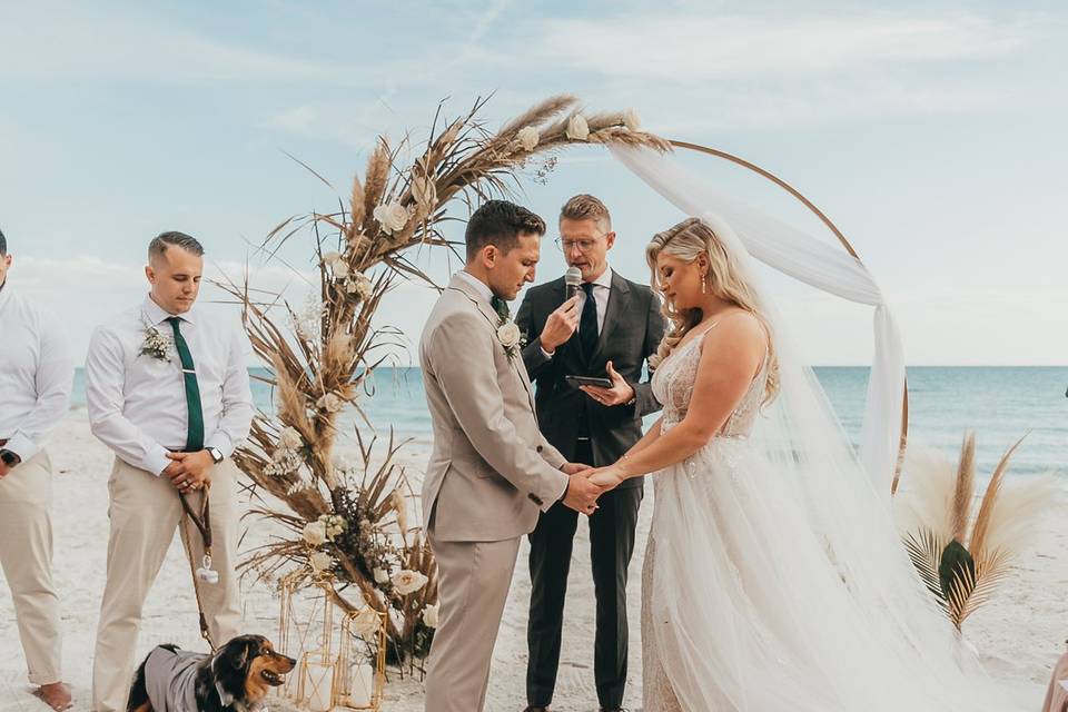 Florida boho beach wedding