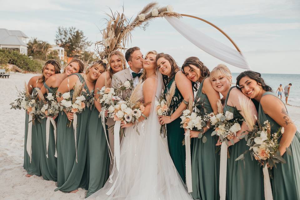 Florida boho beach wedding