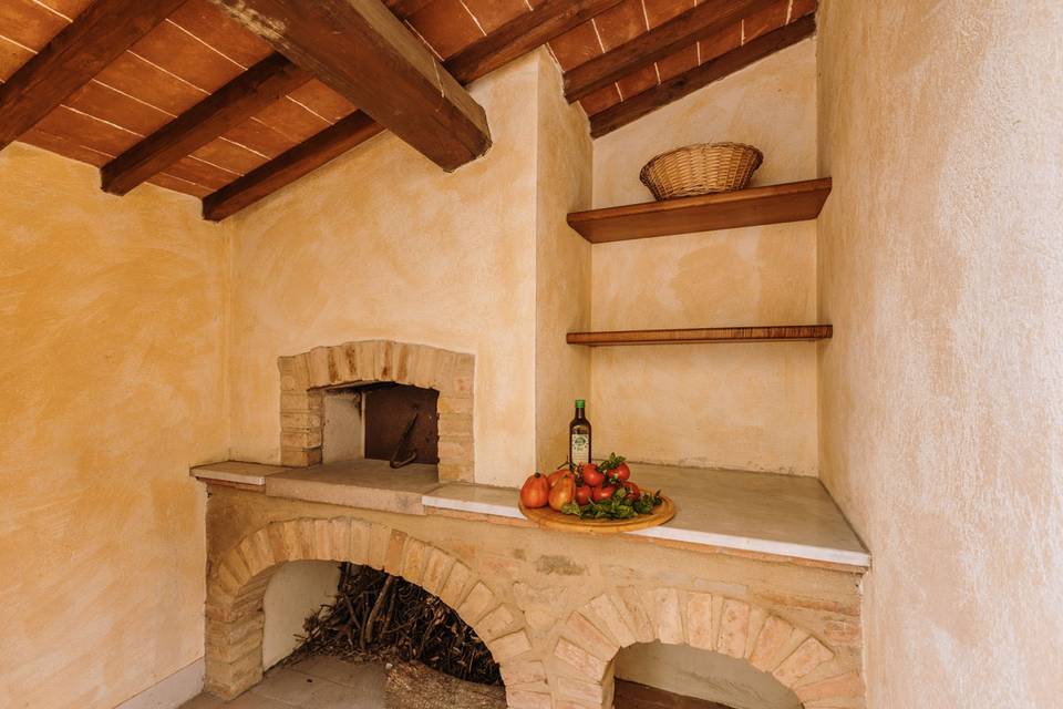 Pizza oven.