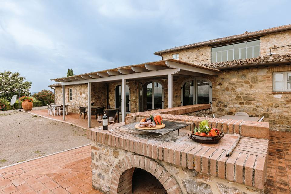 Barbecue area.