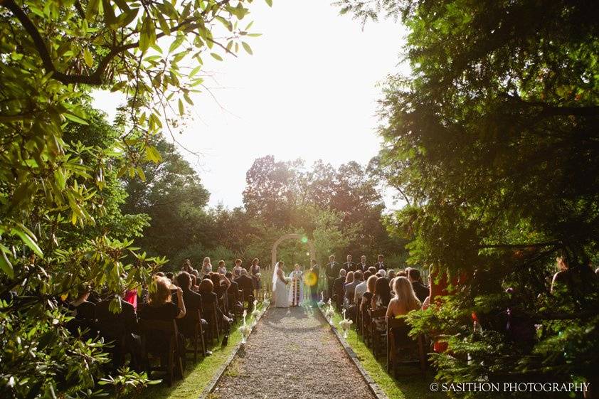 Outdoor wedding ceremony