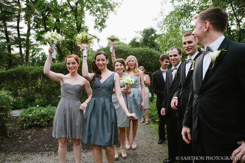 Groomsmen and bridesmaids